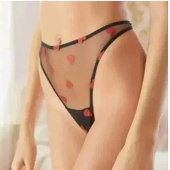 ⭐️ Out From Under Confetti Hearts Sheer Love Boho Peasant Hipster Hippie Undies - Picture 2 of 4